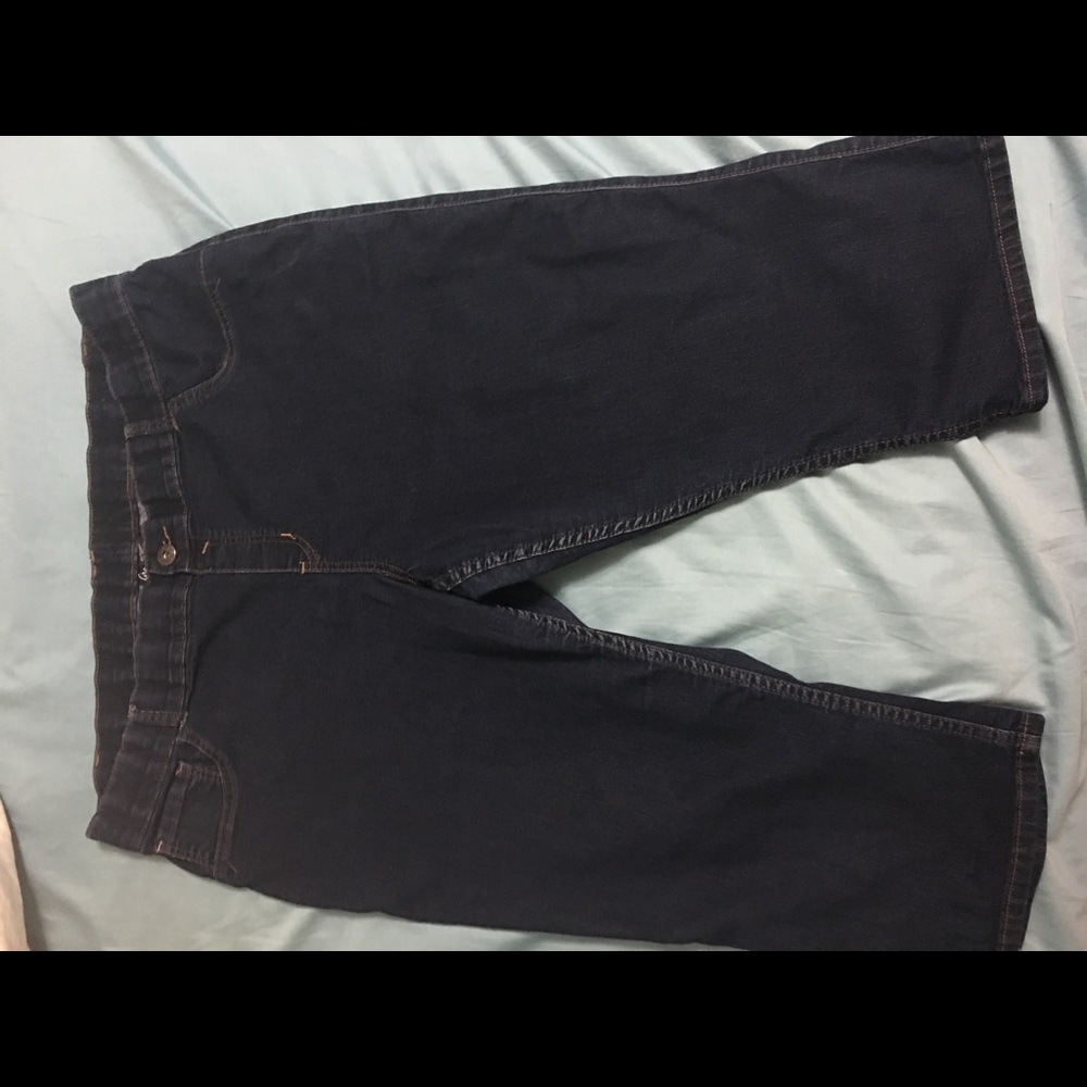 Lane Bryant stretch Dark Wash Capri jeans
